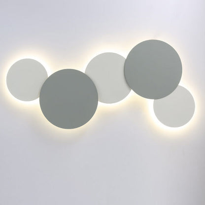 Modern Minimalist Round Eclipse Iron LED Wall Sconce Lamp