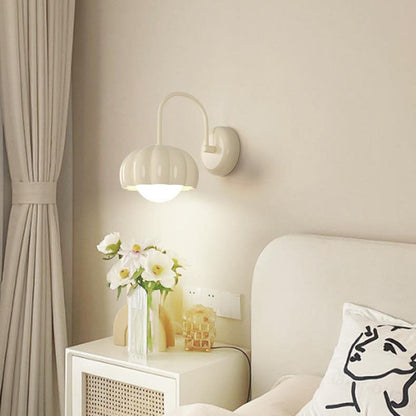 Minimalist Cream Oval Resin PE 1-Light Wall Sconce Lamp