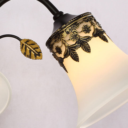 Scandinavian Cup Glass Hardware 1-Light Wall Sconce Lamp