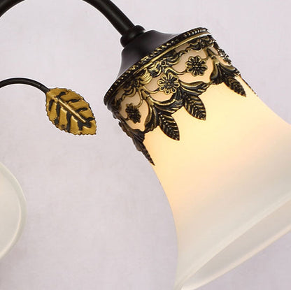 Scandinavian Cup Glass Hardware 1-Light Wall Sconce Lamp