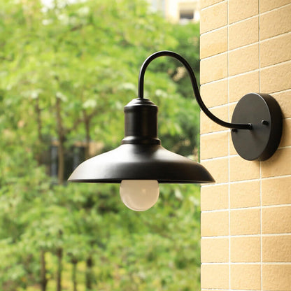Loft Outdoor Waterproof 1-Light Bent Arm Wall Sconce Lamp