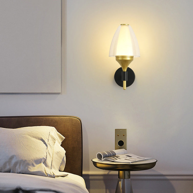 Round Trapezoidal Iron Acrylic LED Wall Sconce Lamp