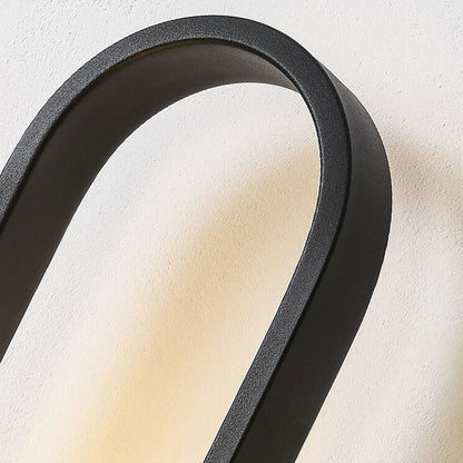 Minimalist Oval Ring Iron Glass 1-Light Wall Sconce Lamp