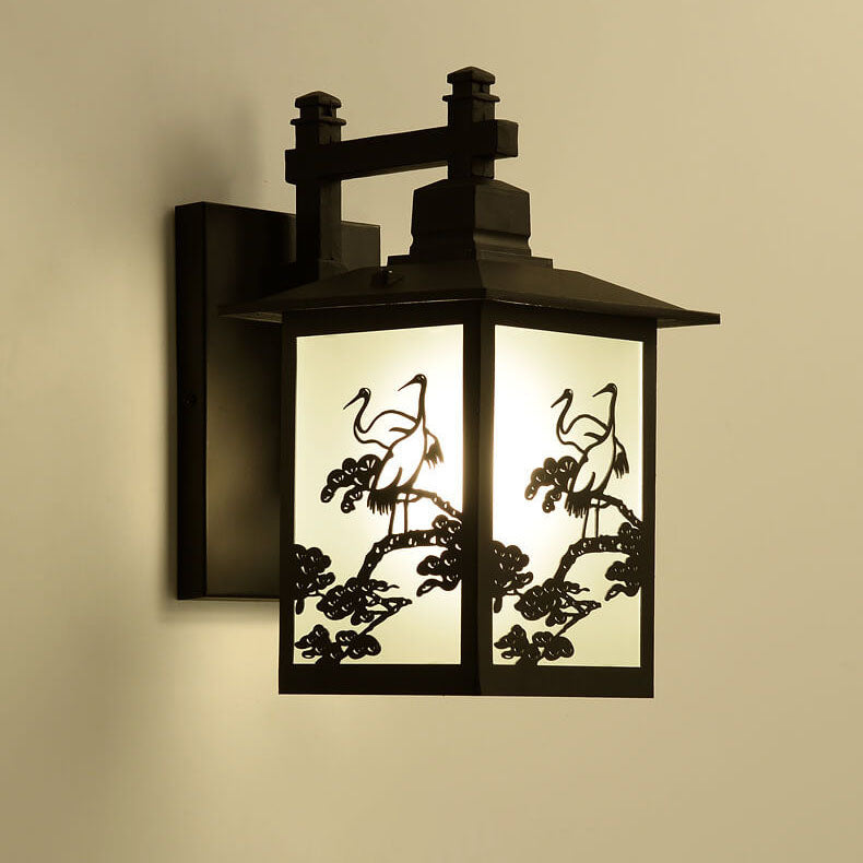 Chinese Sheet Zinc Alloy 1-Light Wall Sconce Lamp