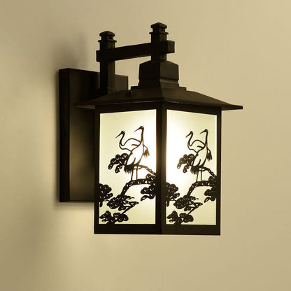 Chinese Sheet Zinc Alloy 1-Light Wall Sconce Lamp