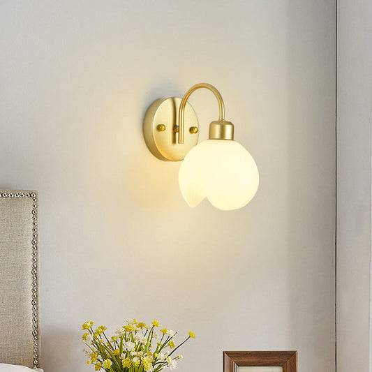 Modern Simplicity Iron ABS Flower 1-Light Wall Sconce Lamp