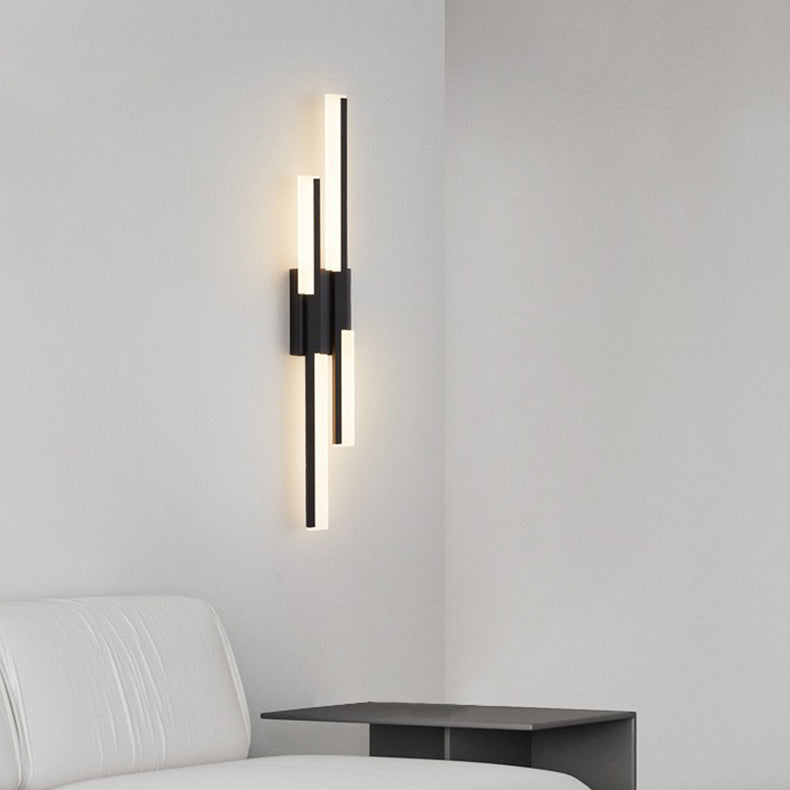 Minimalist Vertical Bar Acrylic Iron LED Wall Sconce Lamp