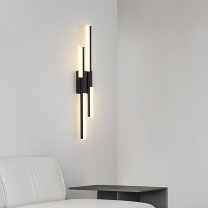 Minimalist Vertical Bar Acrylic Iron LED Wall Sconce Lamp