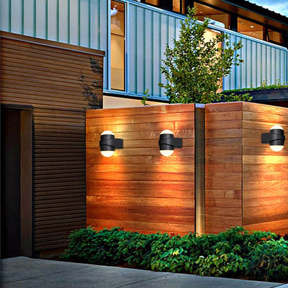 Cylinder Ball LED Outdoor Waterproof Patio Wall Sconce Lamp