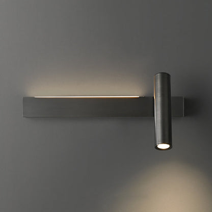 Luxury Rectangle Cylinder Full Copper LED Wall Sconce Lamp
