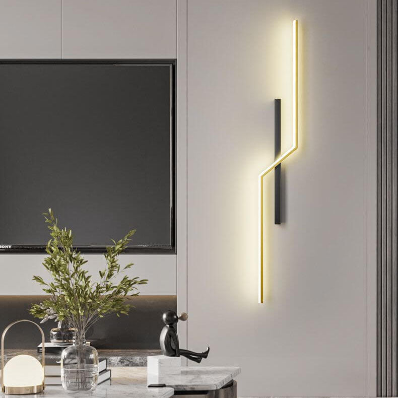 Geometry Lines Aluminum Iron Silicone LED Wall Sconce Lamp
