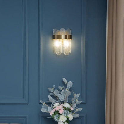 Light Glass Combination Design 2-Light Wall Sconce Lamp