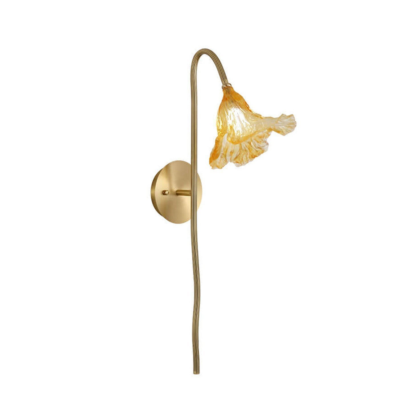 Chinese Lotus Glass Lamp Design 1-Light Wall Sconce Lamp