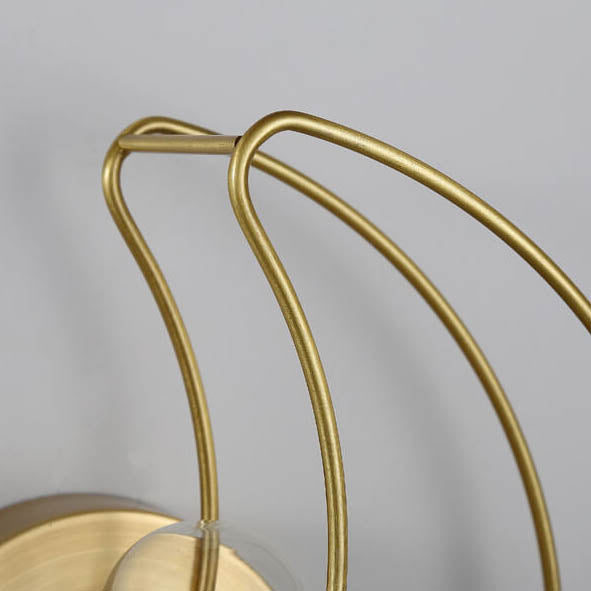 Modern Mid-Century Moon Copper 1-Light Wall Sconce Lamp