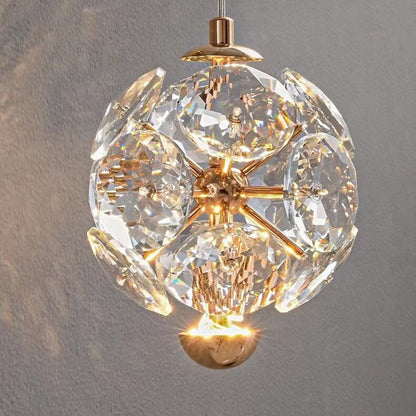 Modern Luxury Orb Hardware Crystal LED Wall Sconce Lamp