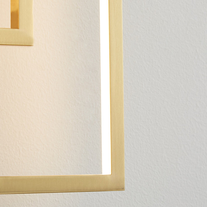 Mid-century Rectangular Geometric LED Wall Sconce Lamp