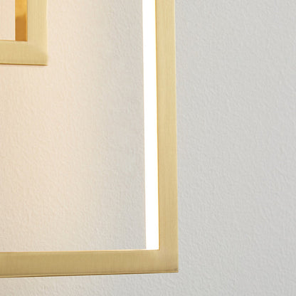 Mid-century Rectangular Geometric LED Wall Sconce Lamp
