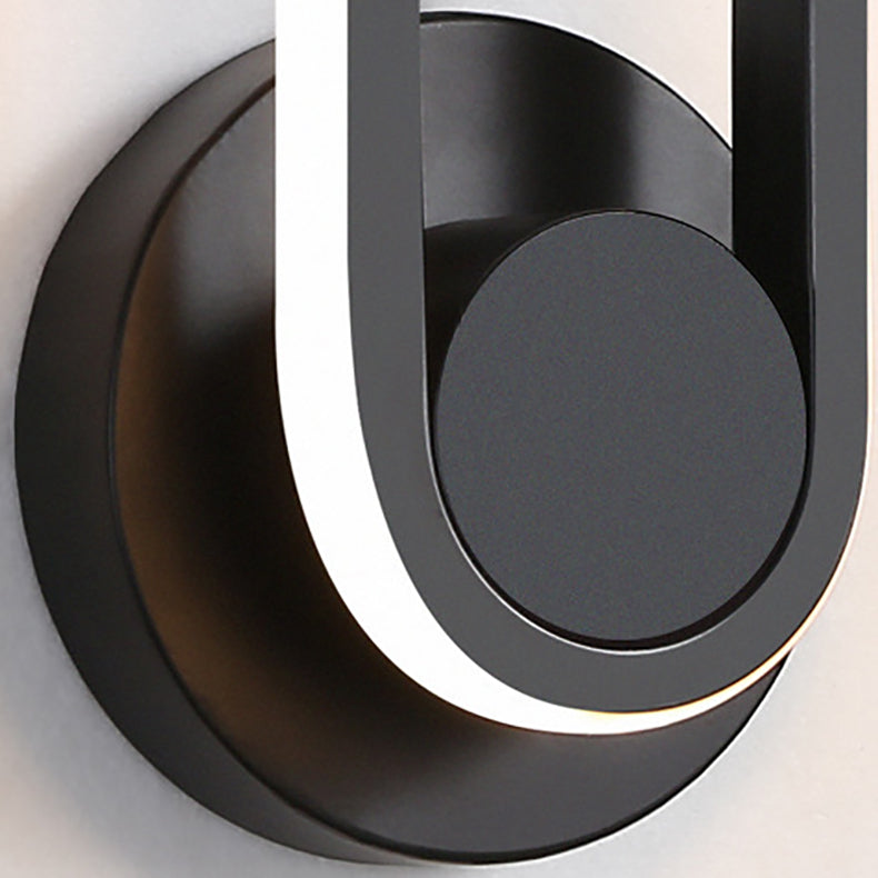 Simplicity Iron Oval Ring Rotatable LED Wall Sconce Lamp
