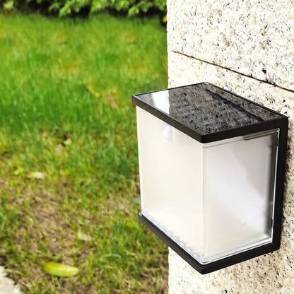 Solar Box Design LED Outdoor Decoration Wall Sconce Lamp