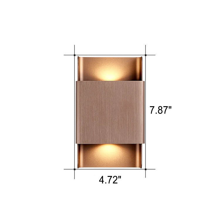 Rectangular Double-headed Aluminum LED COB Wall Sconce Lamp