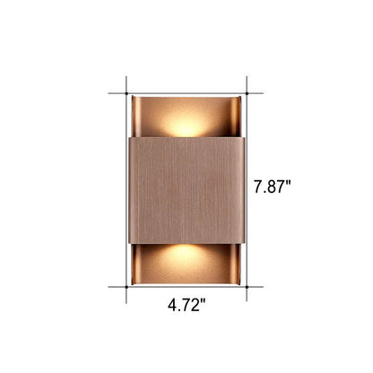 Rectangular Double-headed Aluminum LED COB Wall Sconce Lamp