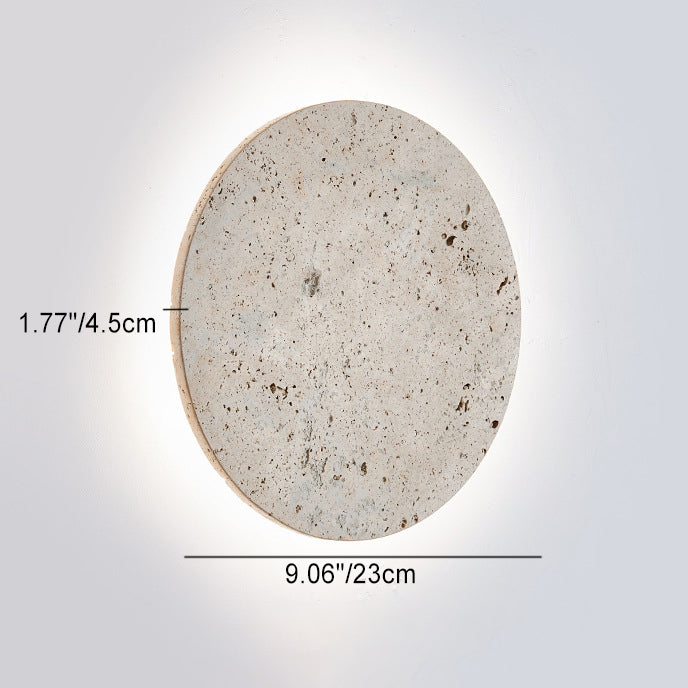 Japanese Acrylic Cave Stone Round LED Wall Sconce Lamp