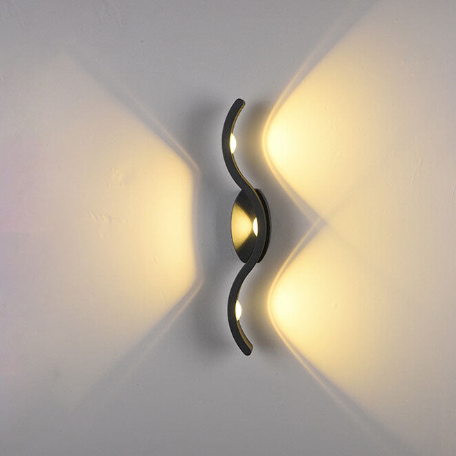 Creative Wave Curve Acrylic Aluminum LED Wall Sconce Lamp