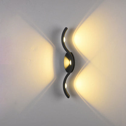 Creative Wave Curve Acrylic Aluminum LED Wall Sconce Lamp