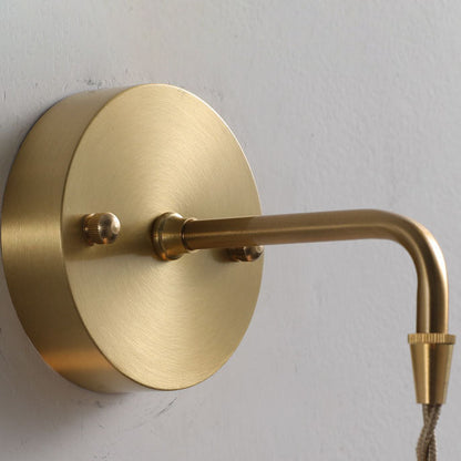 European All Brass Glass 1-Light Wall Sconce Lamp