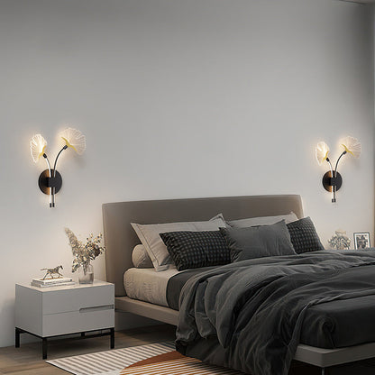 Ginkgo Leaf Iron Aluminium Acrylic LED Wall Sconce Lamp