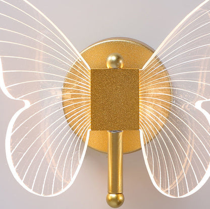 Creative Butterfly Acrylic Iron LED Wall Sconce Lamp
