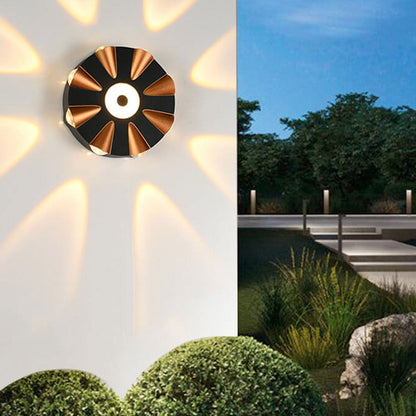 Round Aluminum Outdoor Waterproof LED Wall Sconce Lamp