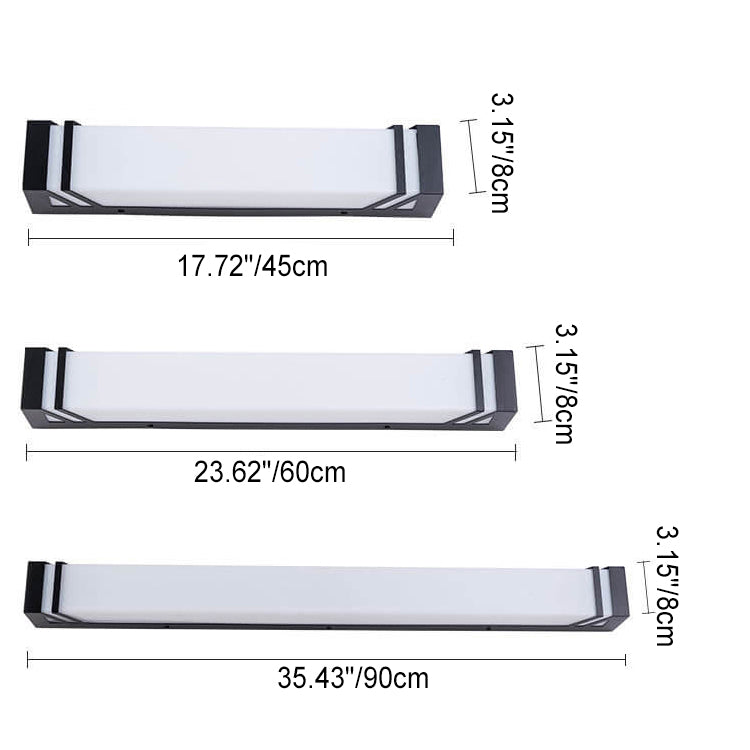 Waterproof Square LED Outdoor Sensor Wall Sconce Lamp