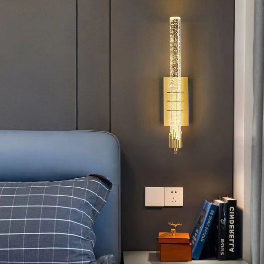 Luxury Cylinder Iron Crystal LED Wall Sconce Lamp