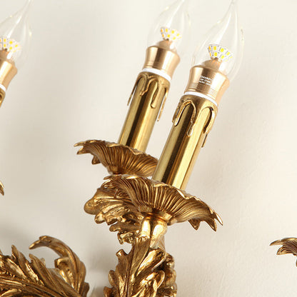 French Lamp Arm Palace Candelabra 5-Light Wall Sconce Lamp