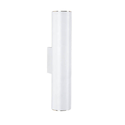Simple Aluminum Cylindrical 2-Light LED Wall Sconce