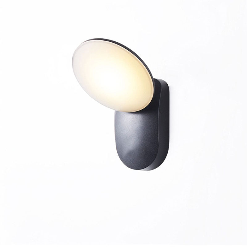 Waterproof Aluminum PC Round Shade LED Wall Sconce Lamp