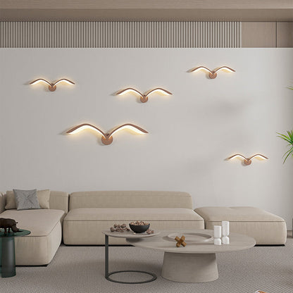 Minimalist Iron Acrylic Gull Arch LED Wall Sconce Lamp