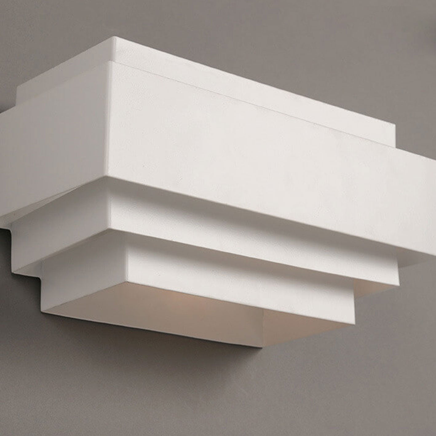 Square Geometric Cascade Iron 1-Light Wall Sconce Lamp