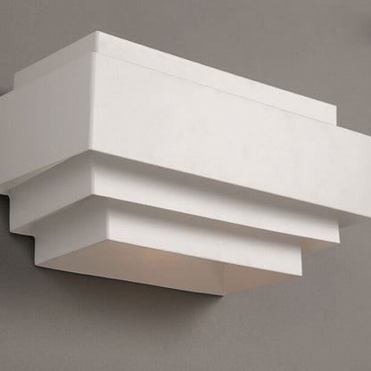 Square Geometric Cascade Iron 1-Light Wall Sconce Lamp