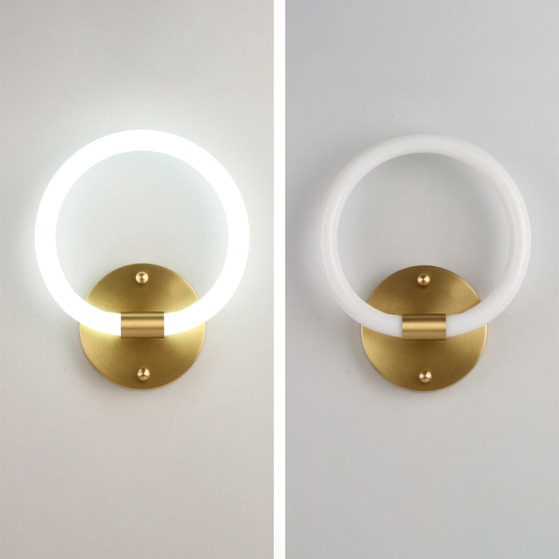 Brass Oval Figure Six Eight Letter LED Wall Sconce Lamp