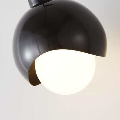 Spherical Copper Shade Glass 1-Light Wall Sconce Lamp
