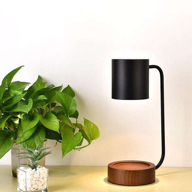 Japanese Minimalist Wood Timing Dimming Table Lamp