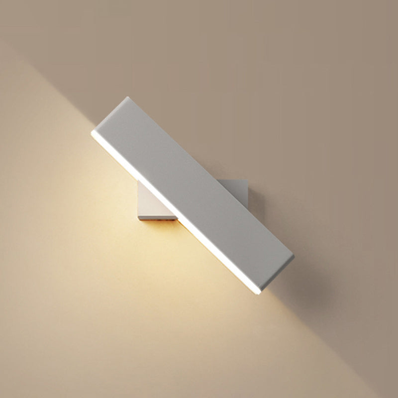 Rectangular Aluminum Acrylic Rotatable LED Wall Sconce Lamp