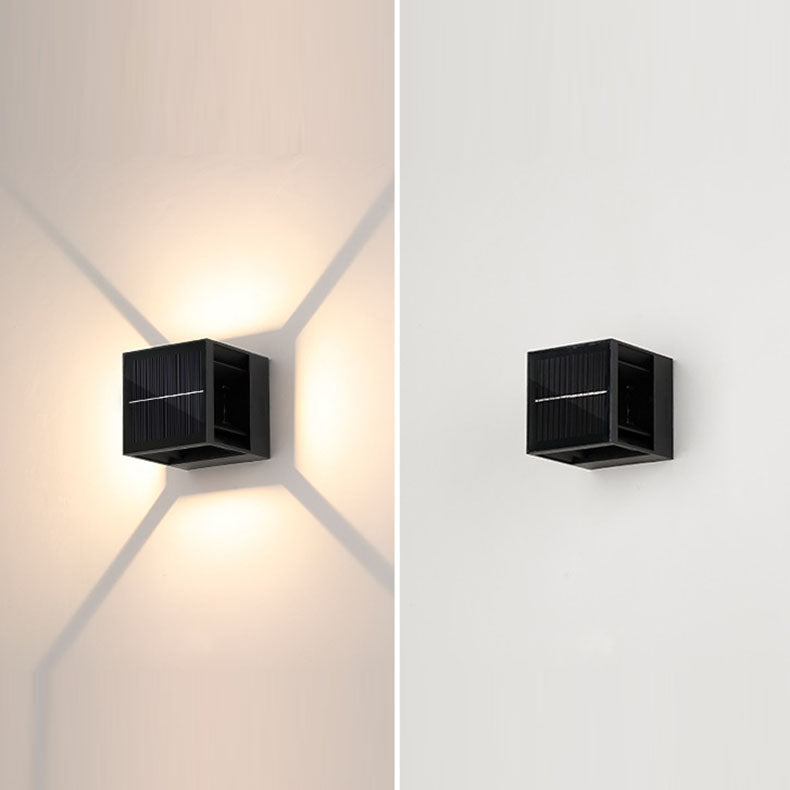Solar Square Striped Aluminum LED Wall Sconce Lamp