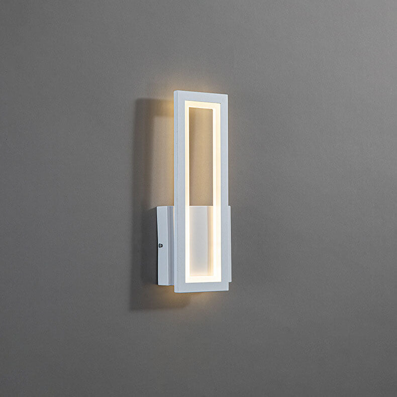 Solid Color Rectangular Acrylic LED Wall Sconce Lamp