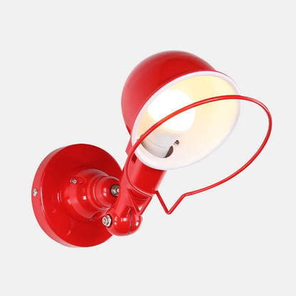 Vintage Iron Dome Adjustable 1-Light Wall Sconce Lamp