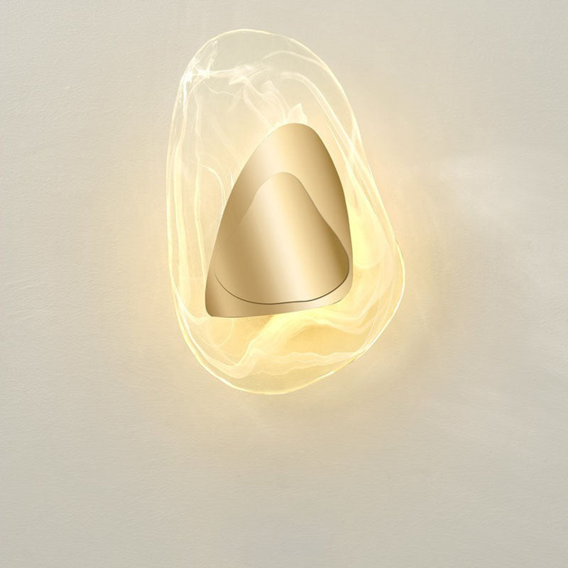 Creative Irregular Oval Iron Crystal LED Wall Sconce Lamp