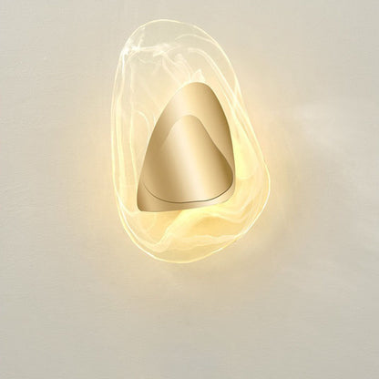 Creative Irregular Oval Iron Crystal LED Wall Sconce Lamp