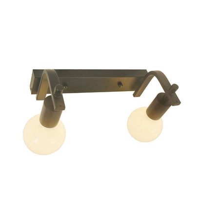 Modern Minimalist Round Iron 2-Light Wall Sconce Lamp